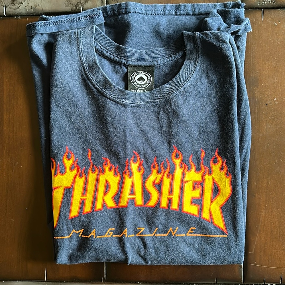 Men’s Large Thrasher Magazine Navy T-shirt